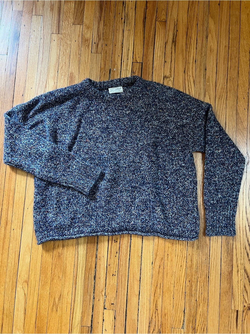 Universal Thread Navy Heathered Crewneck Knit Sweater